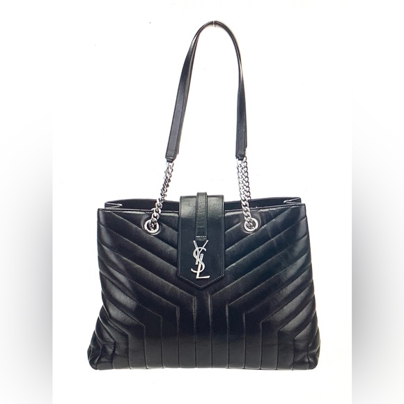 New! YSL Saint Laurent Loulou Matelassé "Y" Quilted Large Shopper Bag - Picture 12 of 13